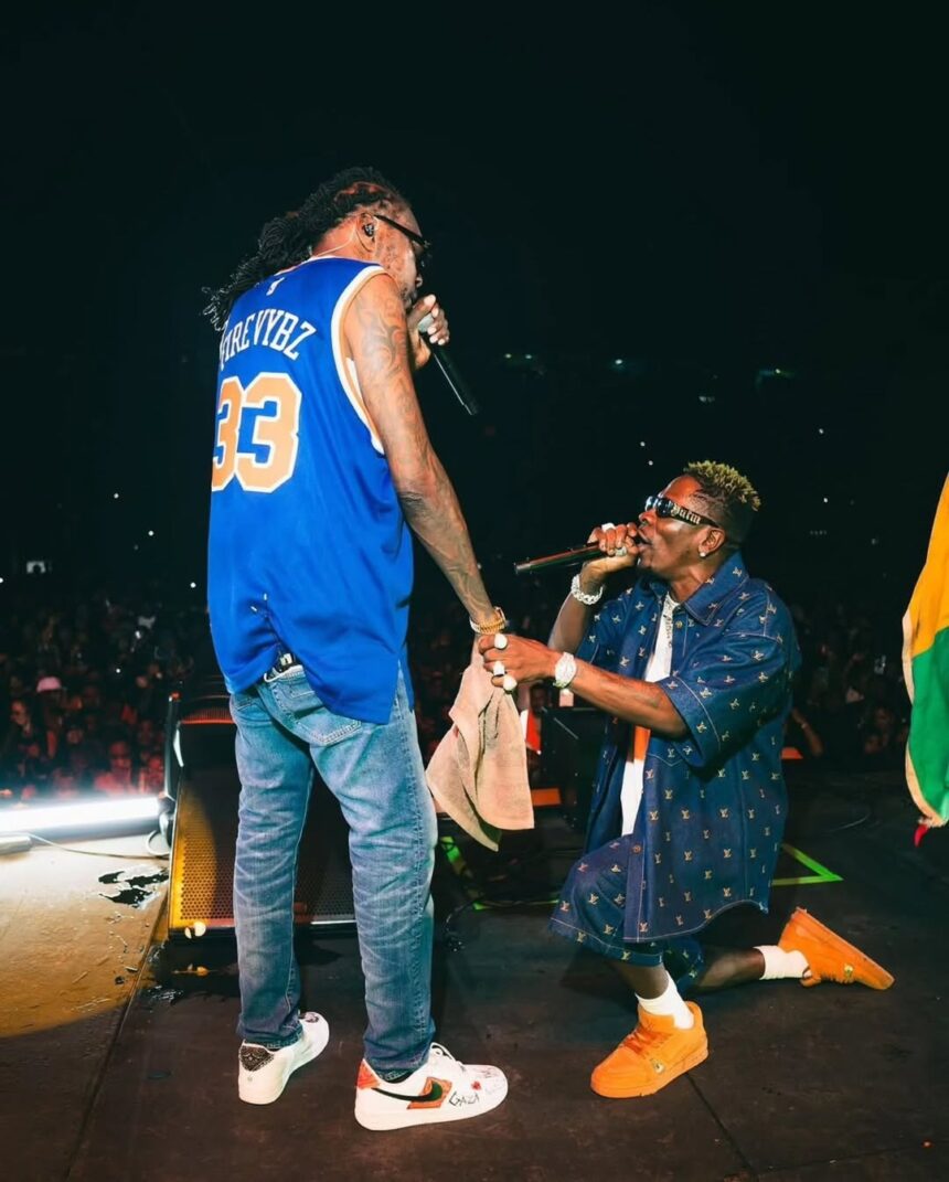 Shatta Wale Pays Homage to Vybz Kartel in Jamaica